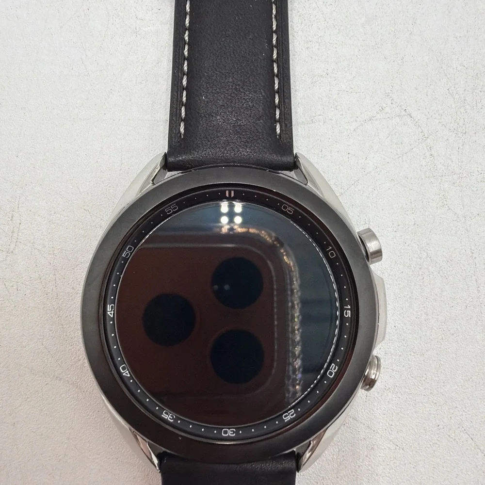 Samsung Galaxy Watch3 SM-R850 41mm Stainless Steel Black Leather GPS Tested